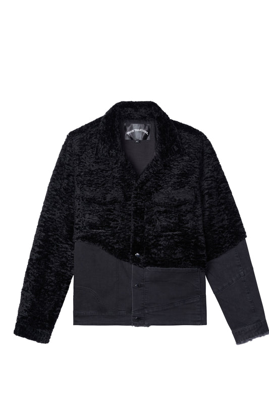 Black Sherpa Split Jacket