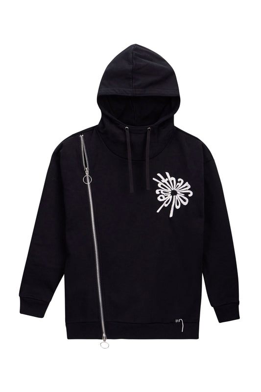 Black Zipper Hoodie