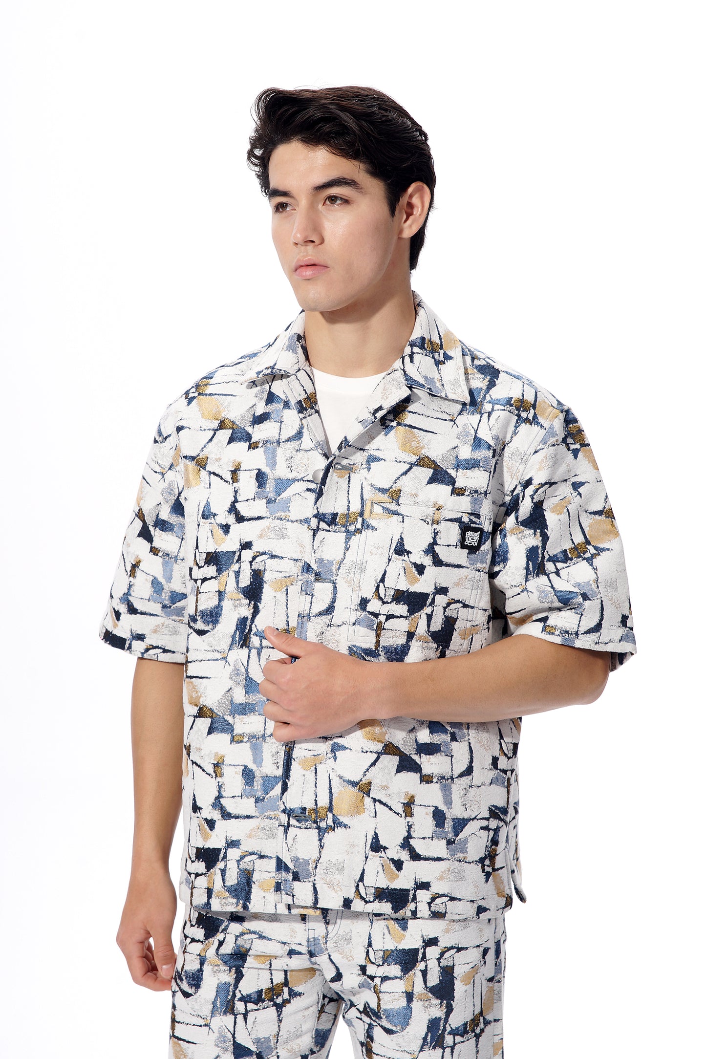 Abstract Jacquard Shirt