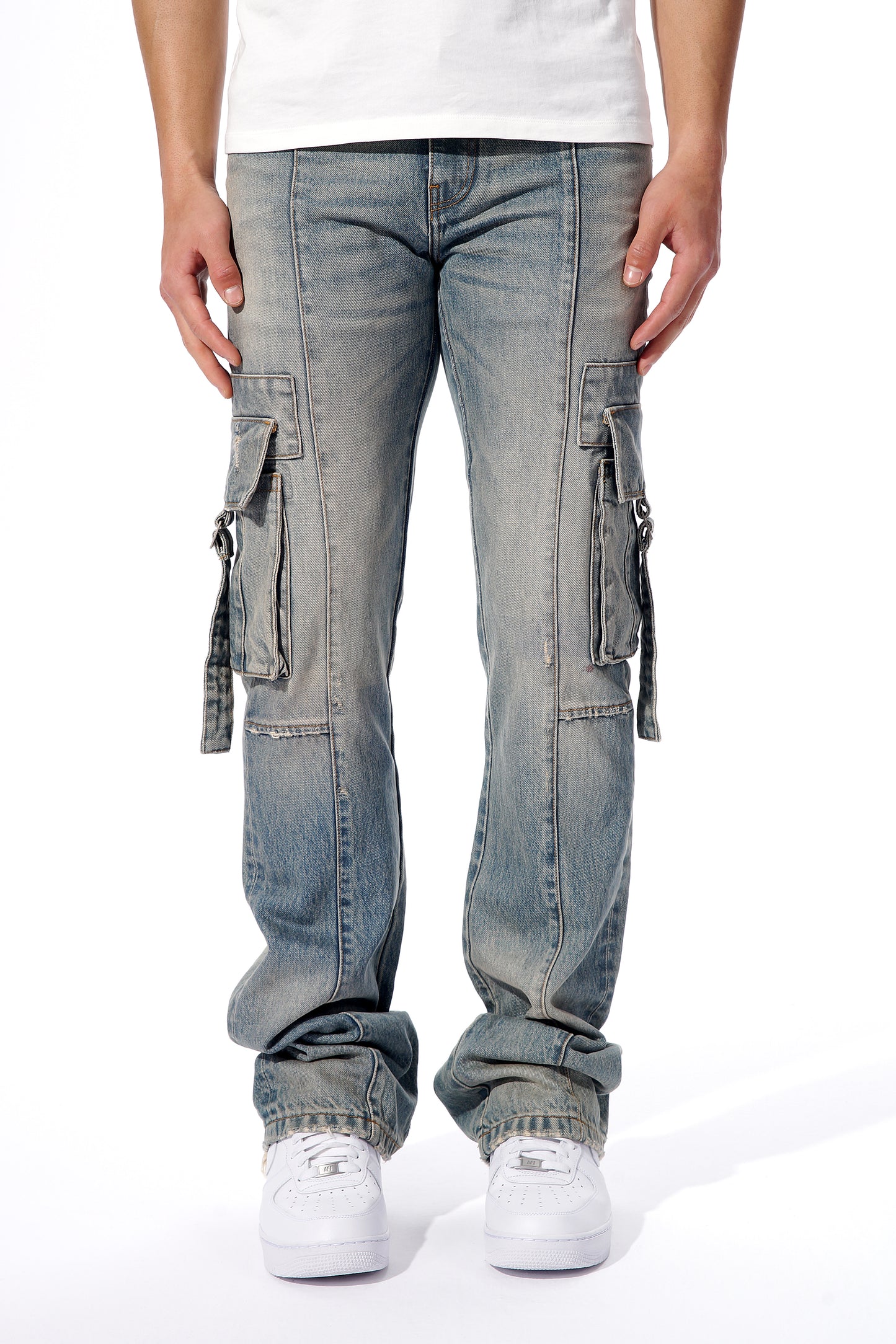 Nomad Blue Cargo Jeans