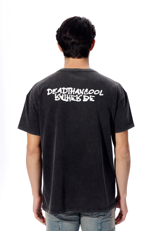 Graphite Puff Print Logo Back Tee