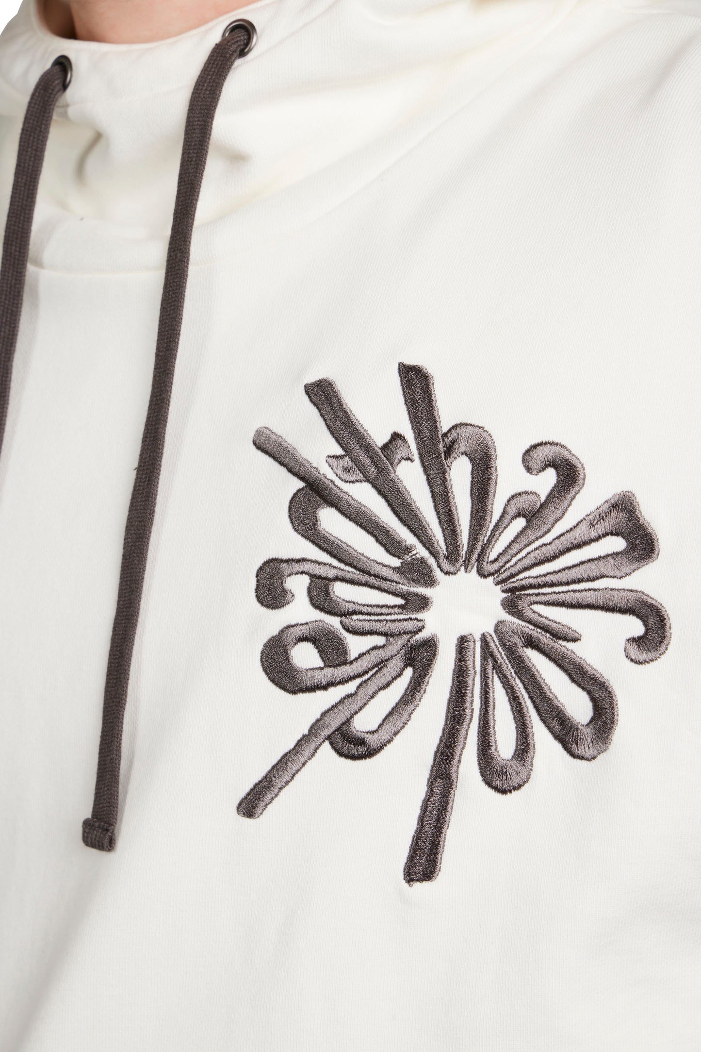 White Zipper Hoodie