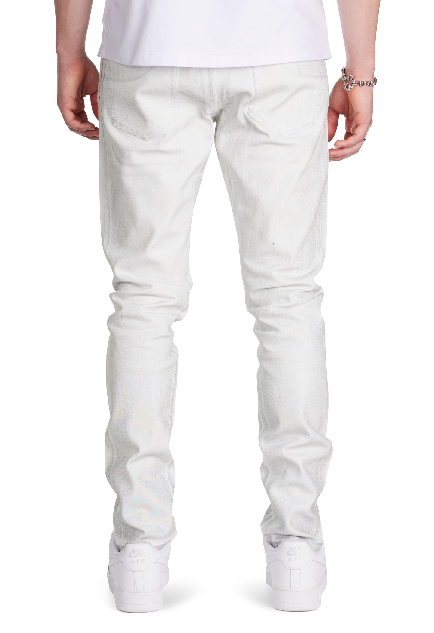 White Foil Jean