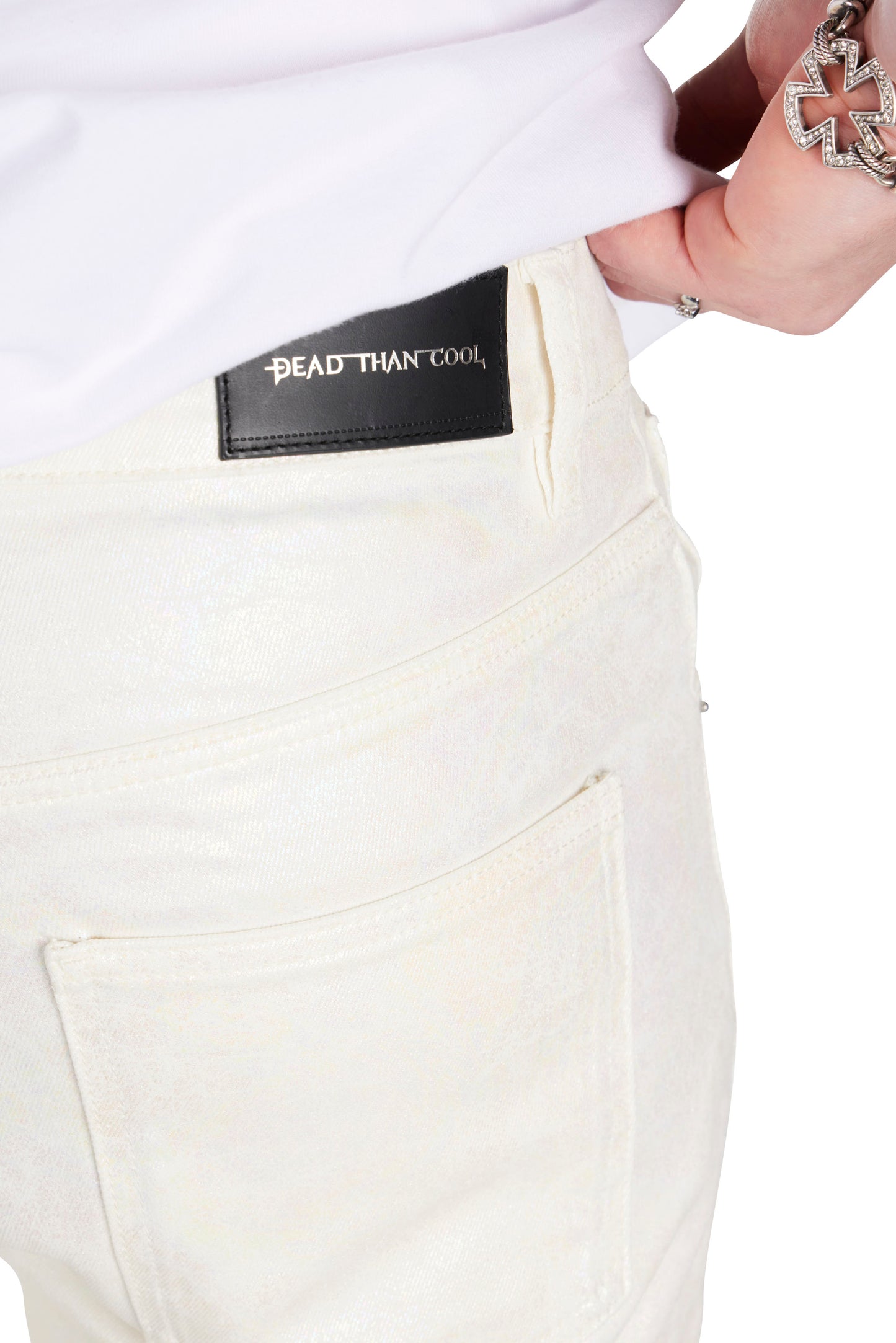 White Foil Jean