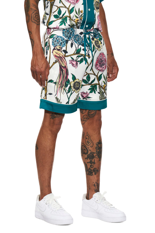 White Floral Pajamas Short