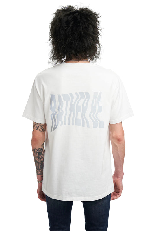 White Distorted Rather Be Tee