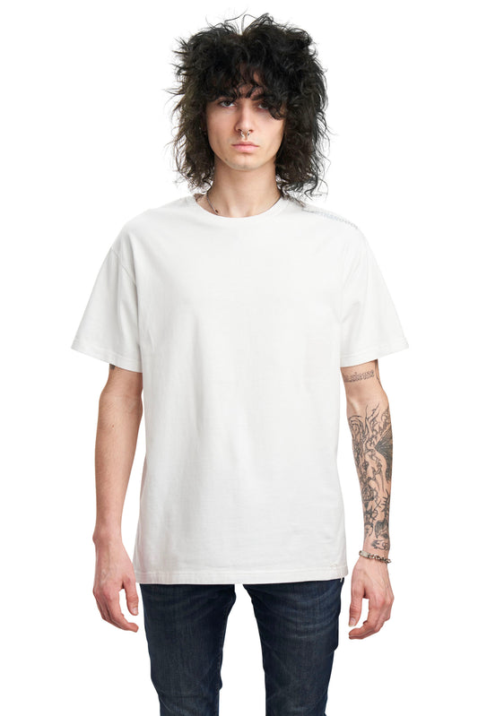 White Distorted Rather Be Tee