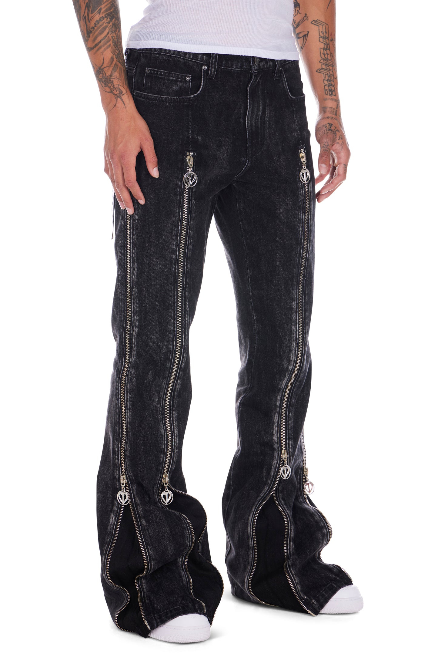 Charcoal Zipper Denim