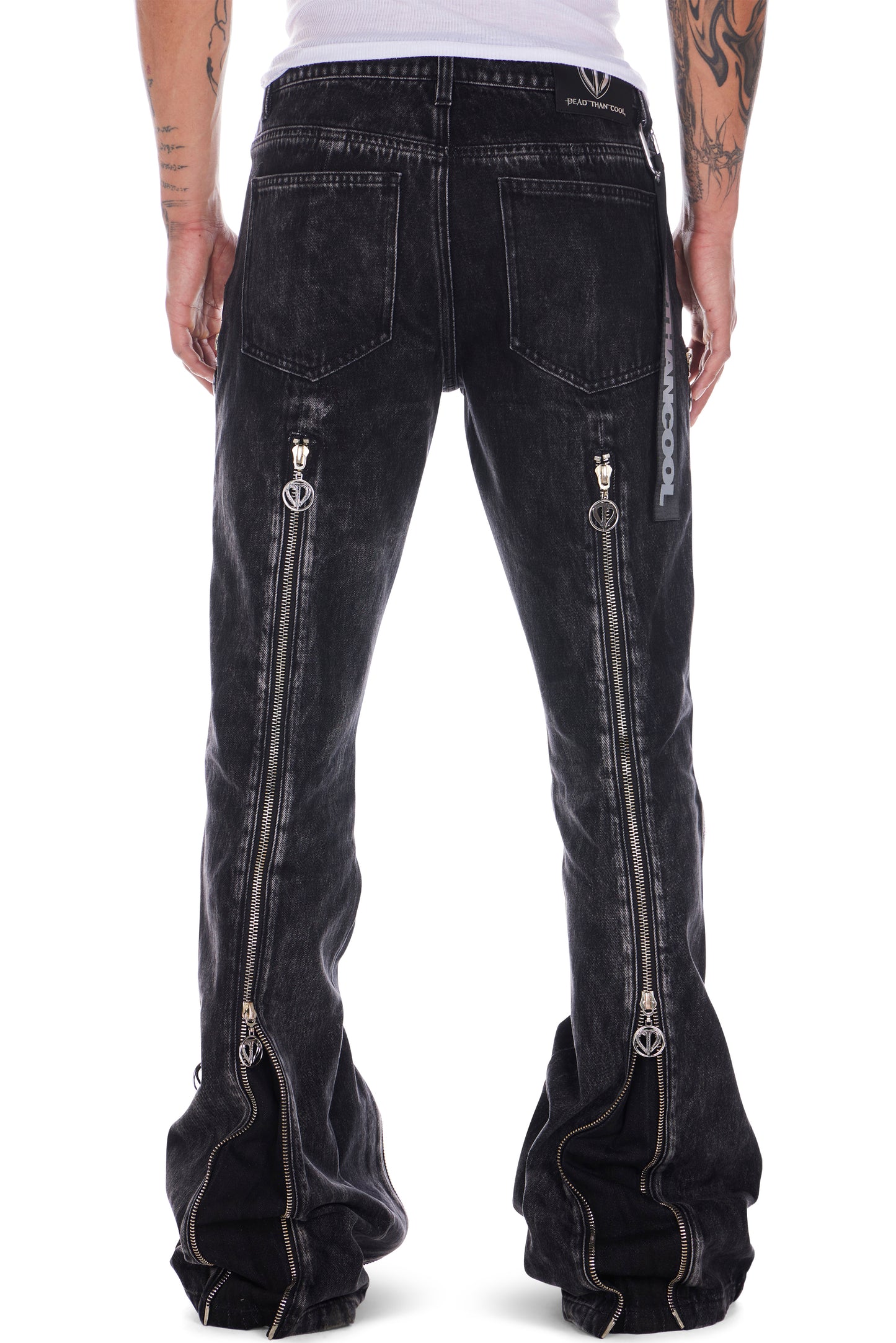 Charcoal Zipper Denim
