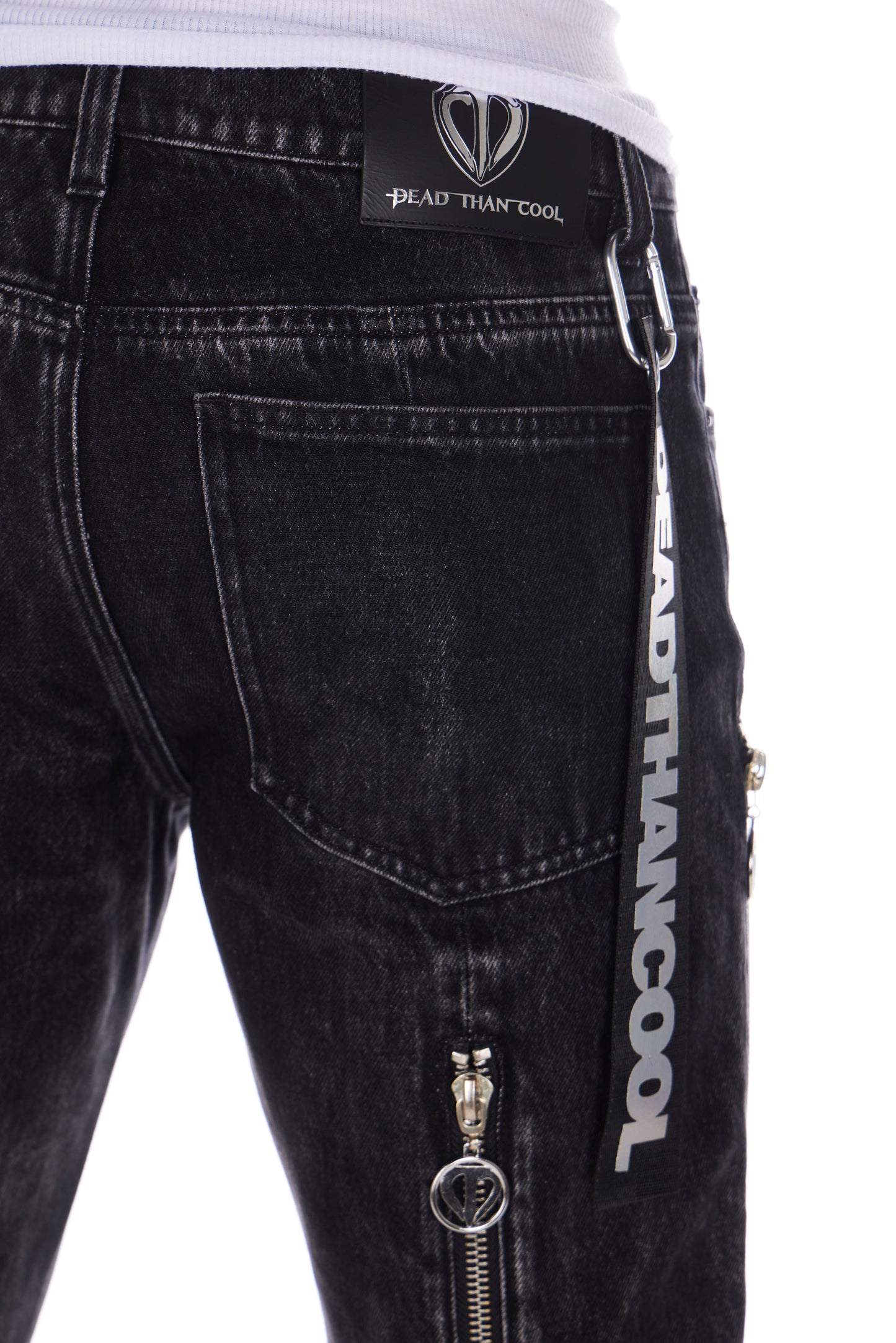 Charcoal Zipper Denim