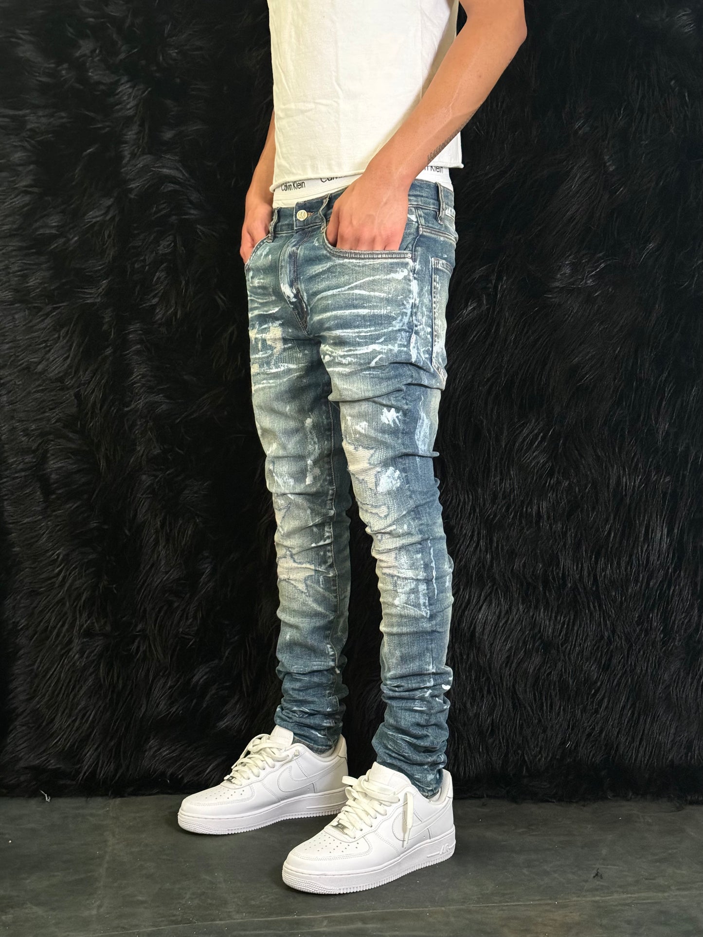Paint Splatter Jean