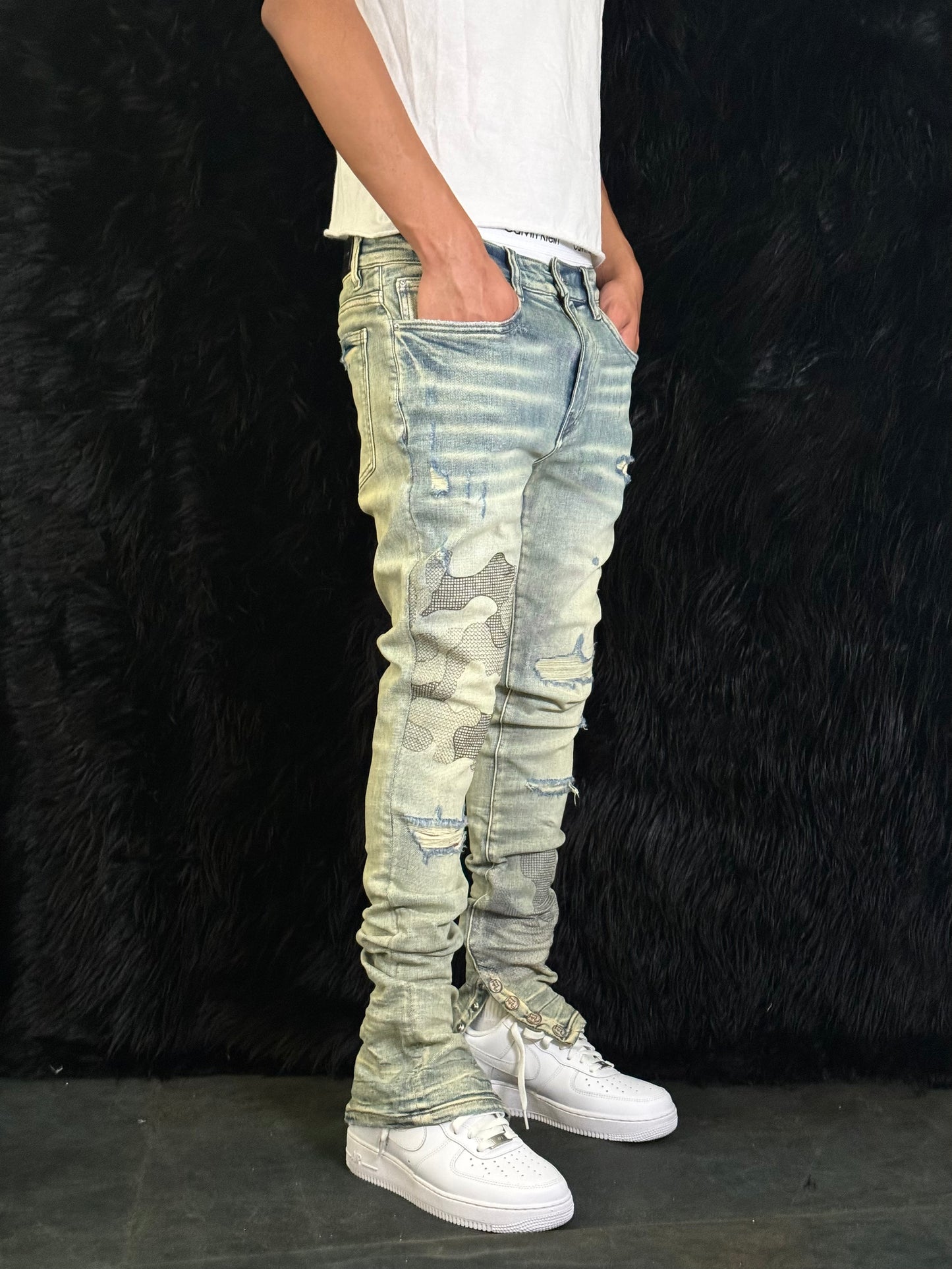 Camo Embroidery Jean