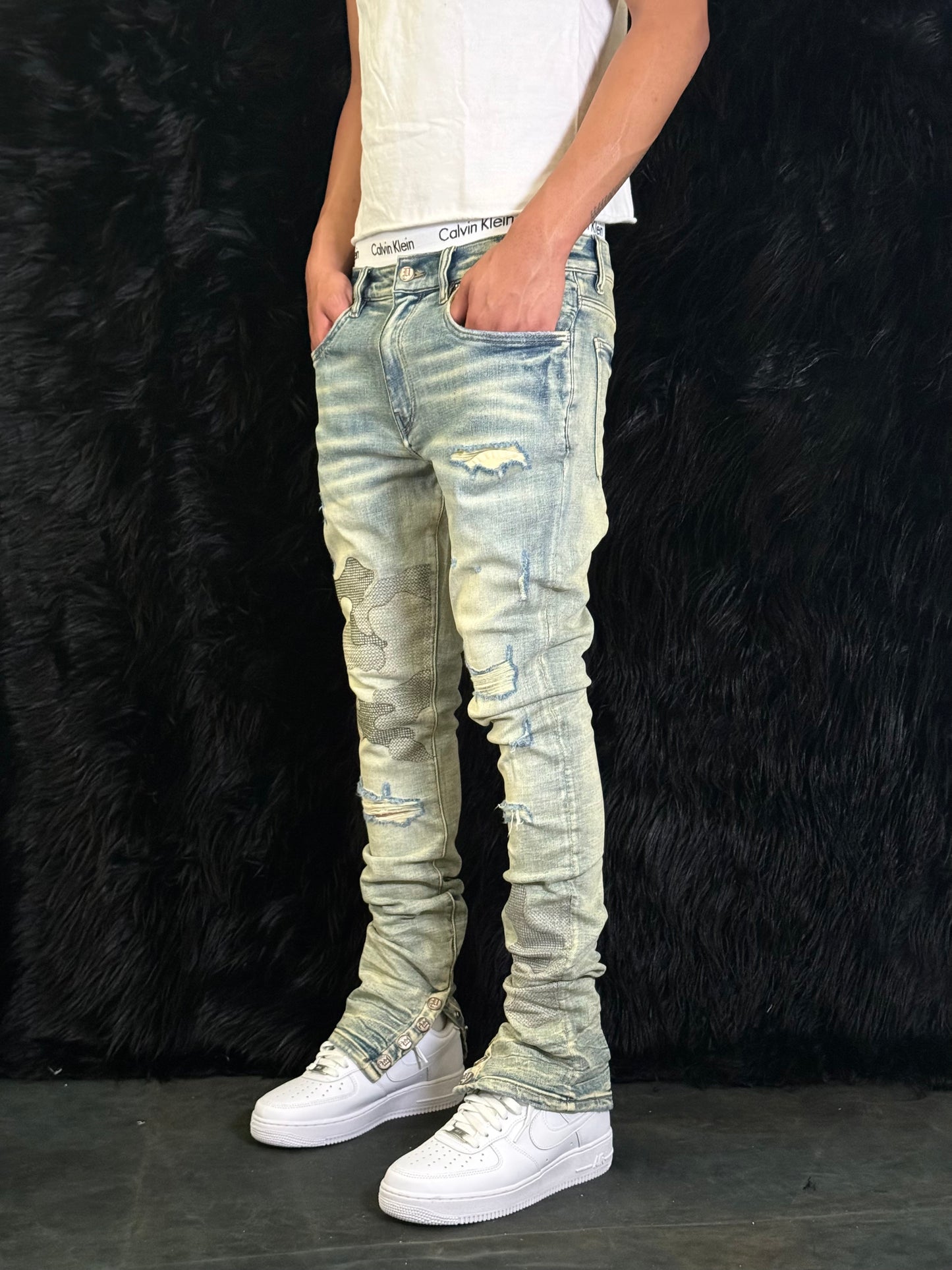 Camo Embroidery Jean