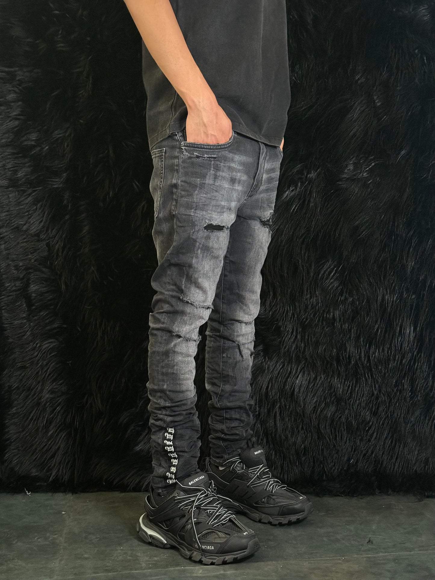Laser Paint Splatter Jean
