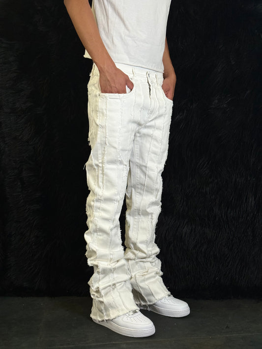 White Fray Bootcut