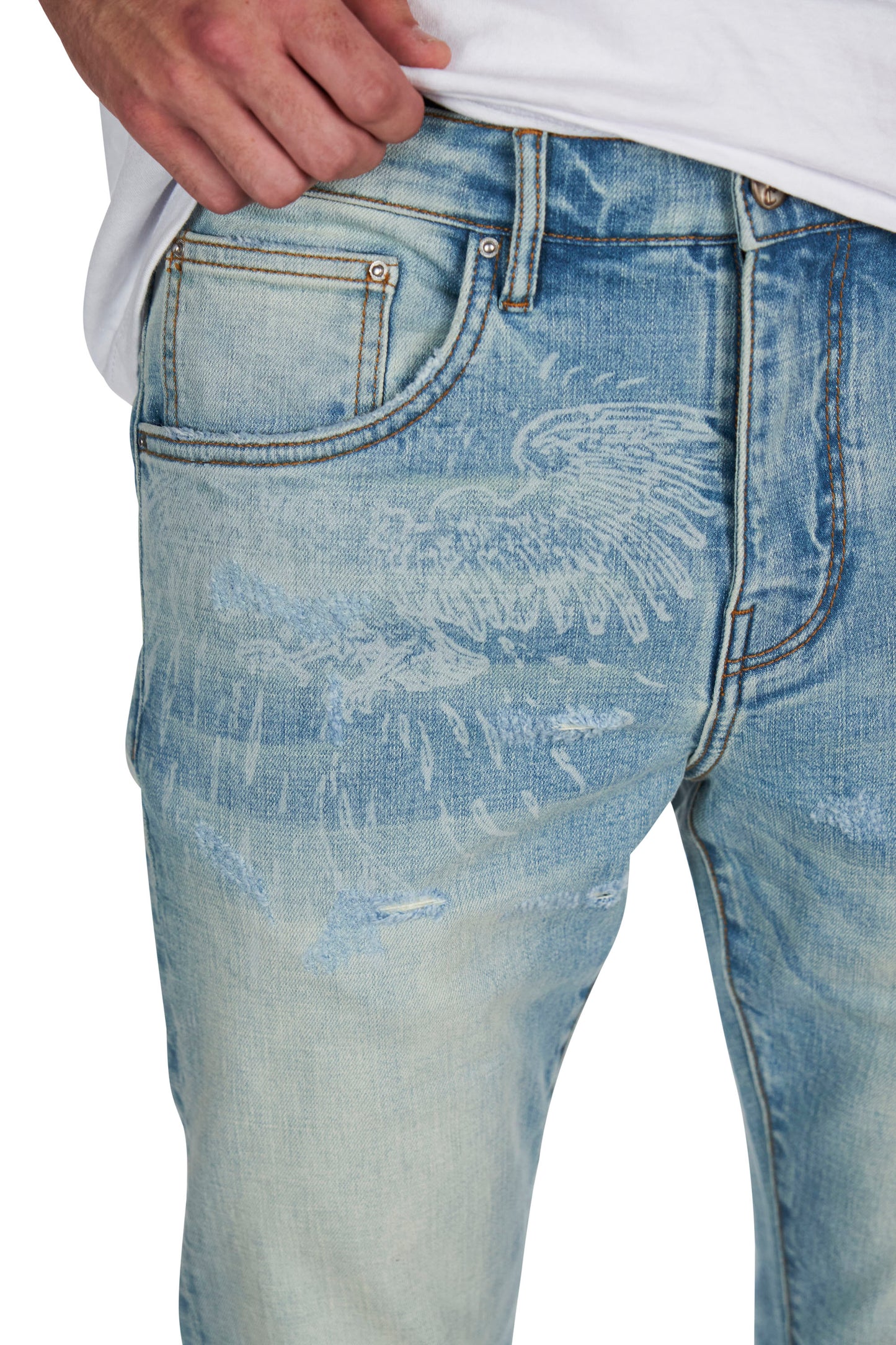 Stone Wash Wings Jean
