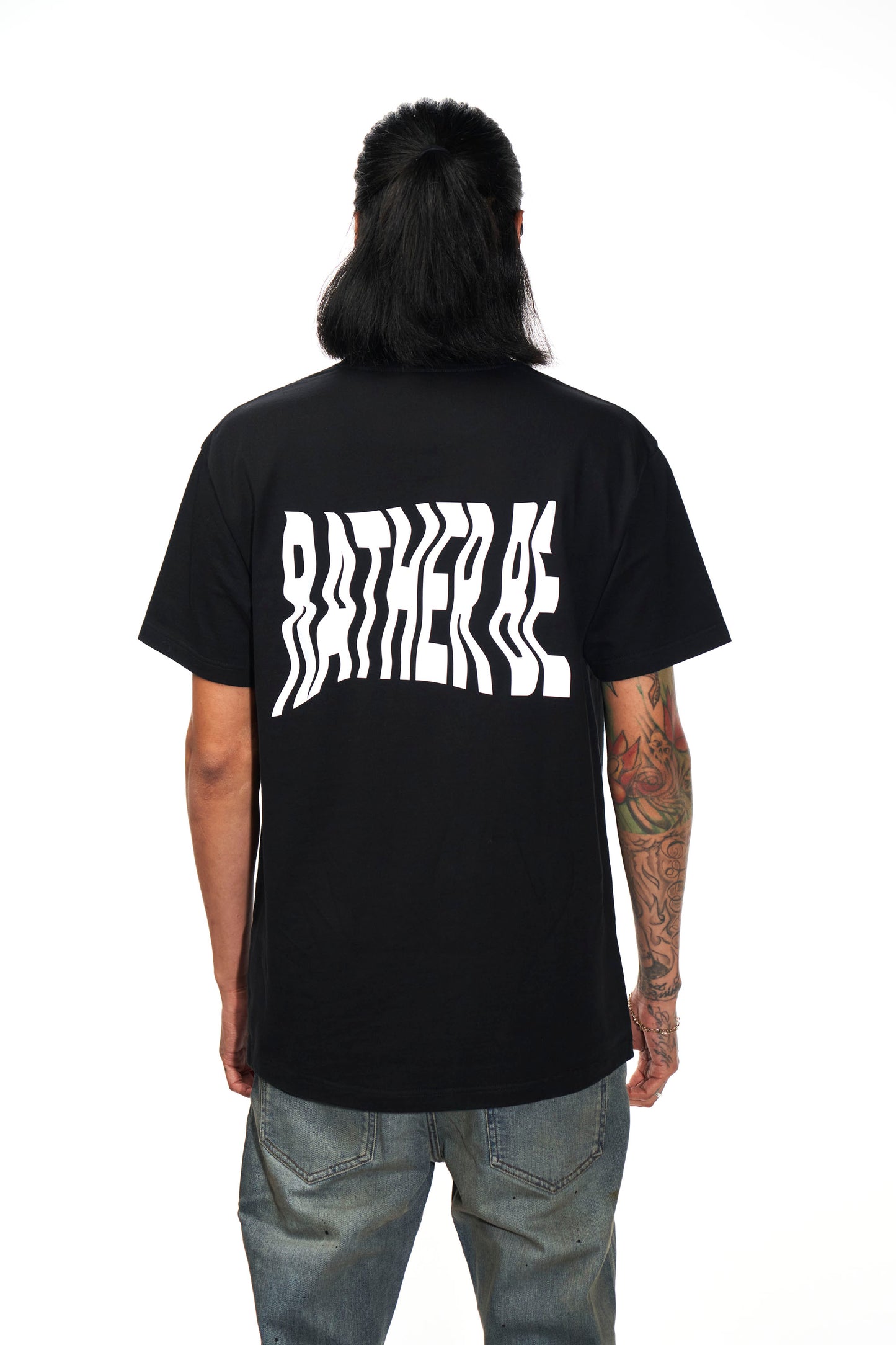 Black Distorted Rather Be Tee