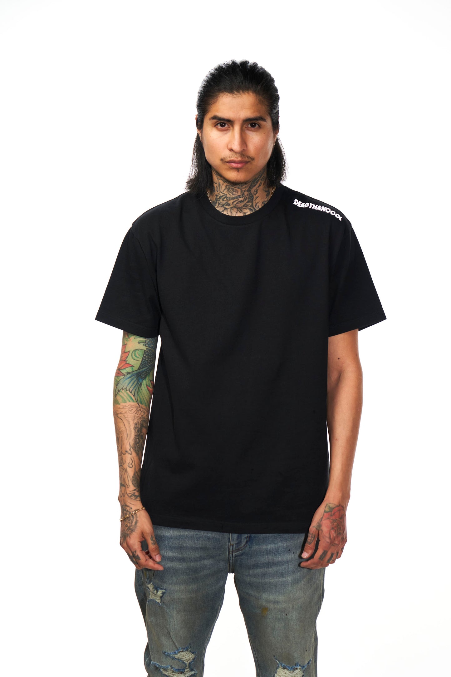 Black Distorted Rather Be Tee