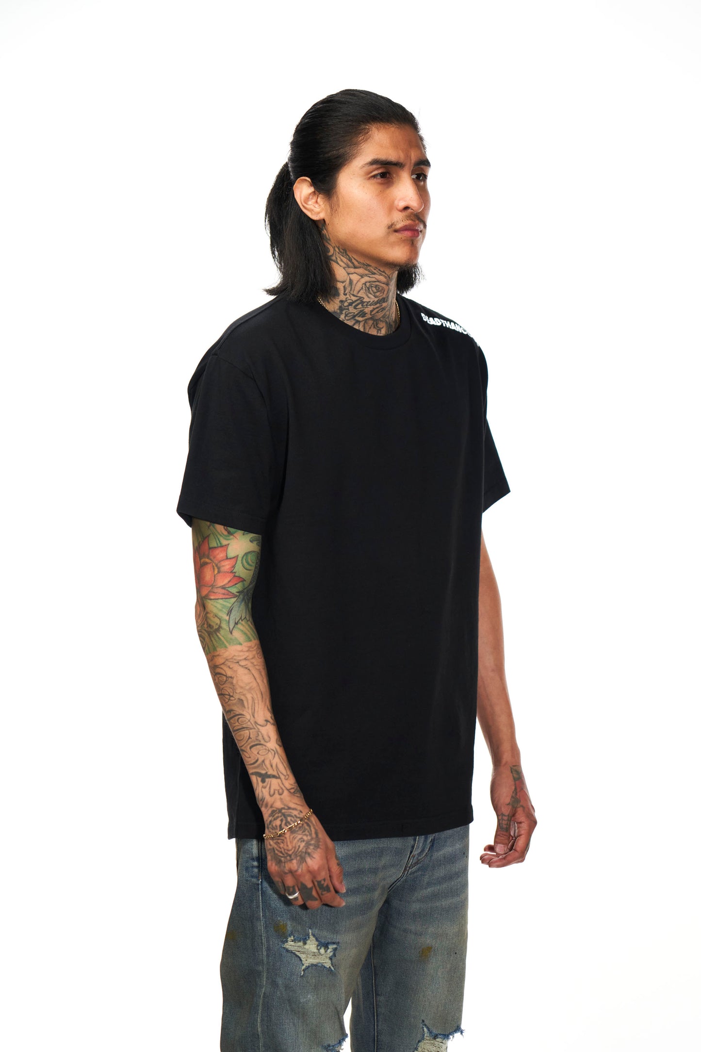 Black Distorted Rather Be Tee