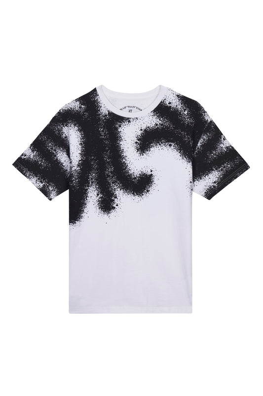 White Spray Graffiti Tee