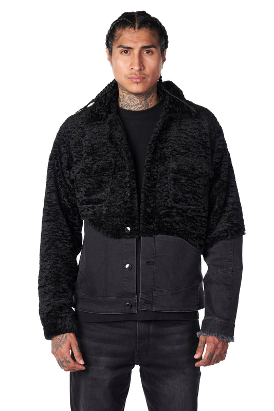 Black Sherpa Split Jacket