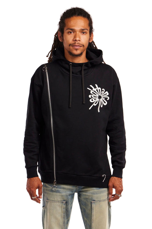 Black Zipper Hoodie