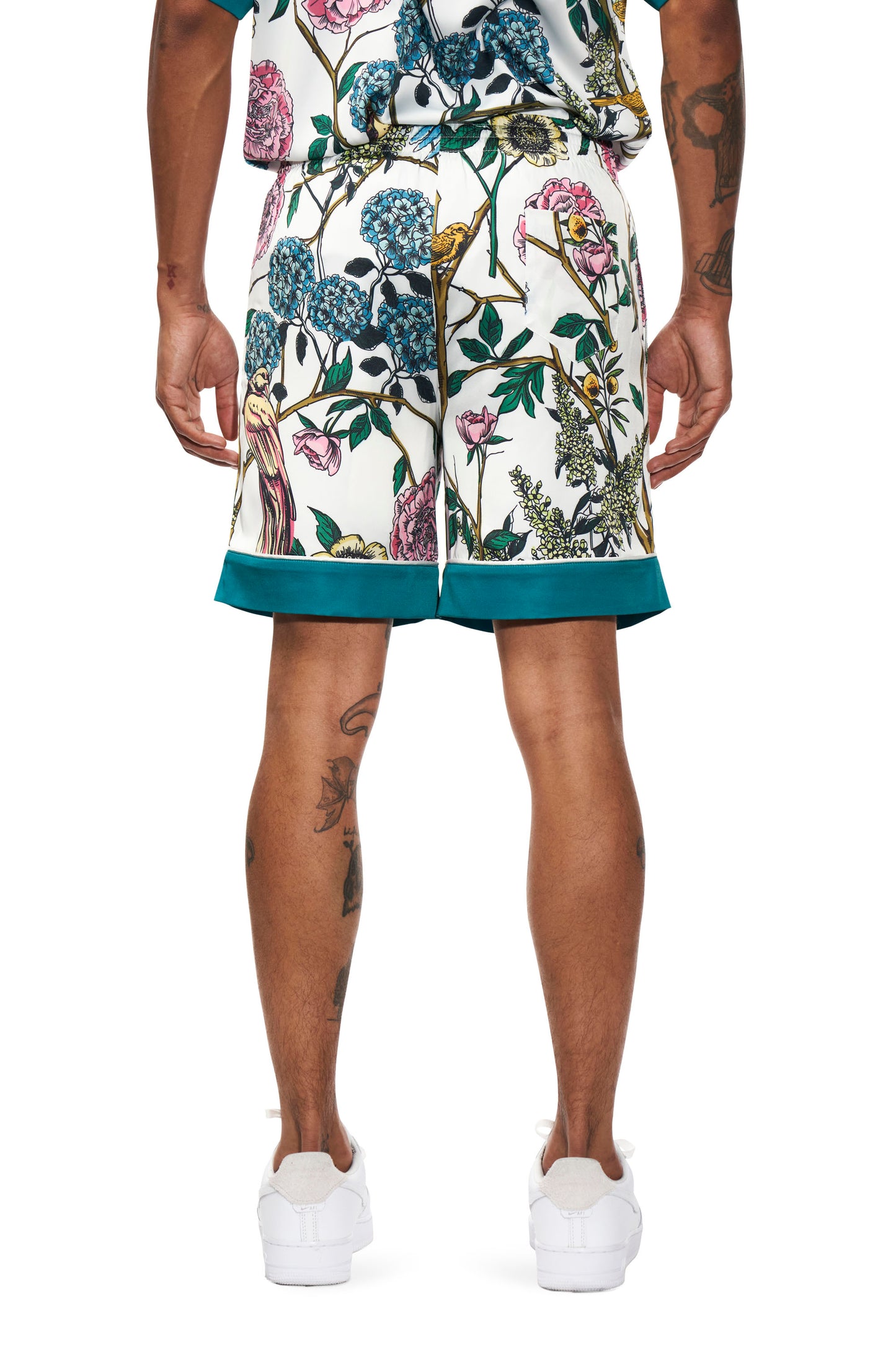 White Floral Pajamas Short