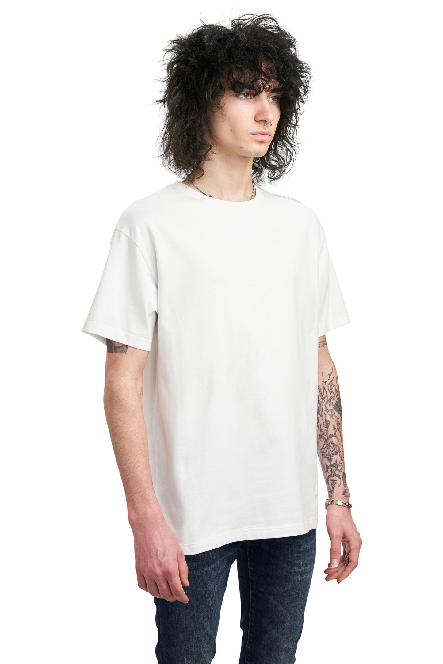 White Distorted Rather Be Tee