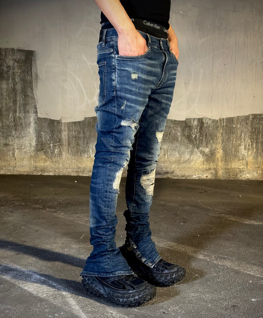 Thrashed Indigo Jean