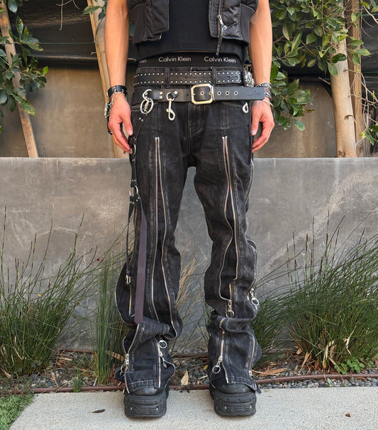 Charcoal Zipper Denim