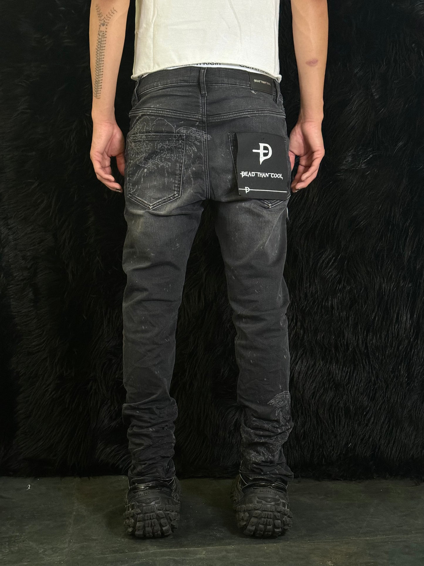 Wings Print Jean