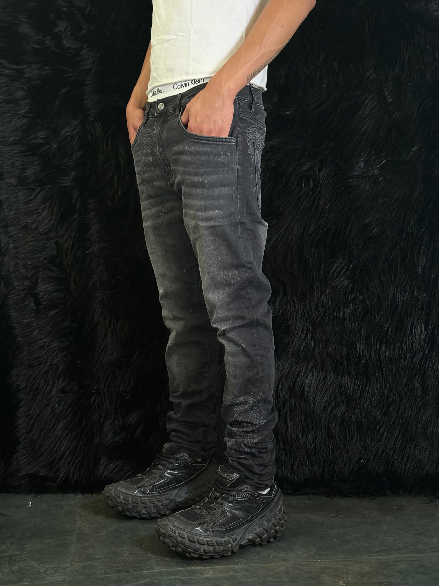 Wings Print Jean