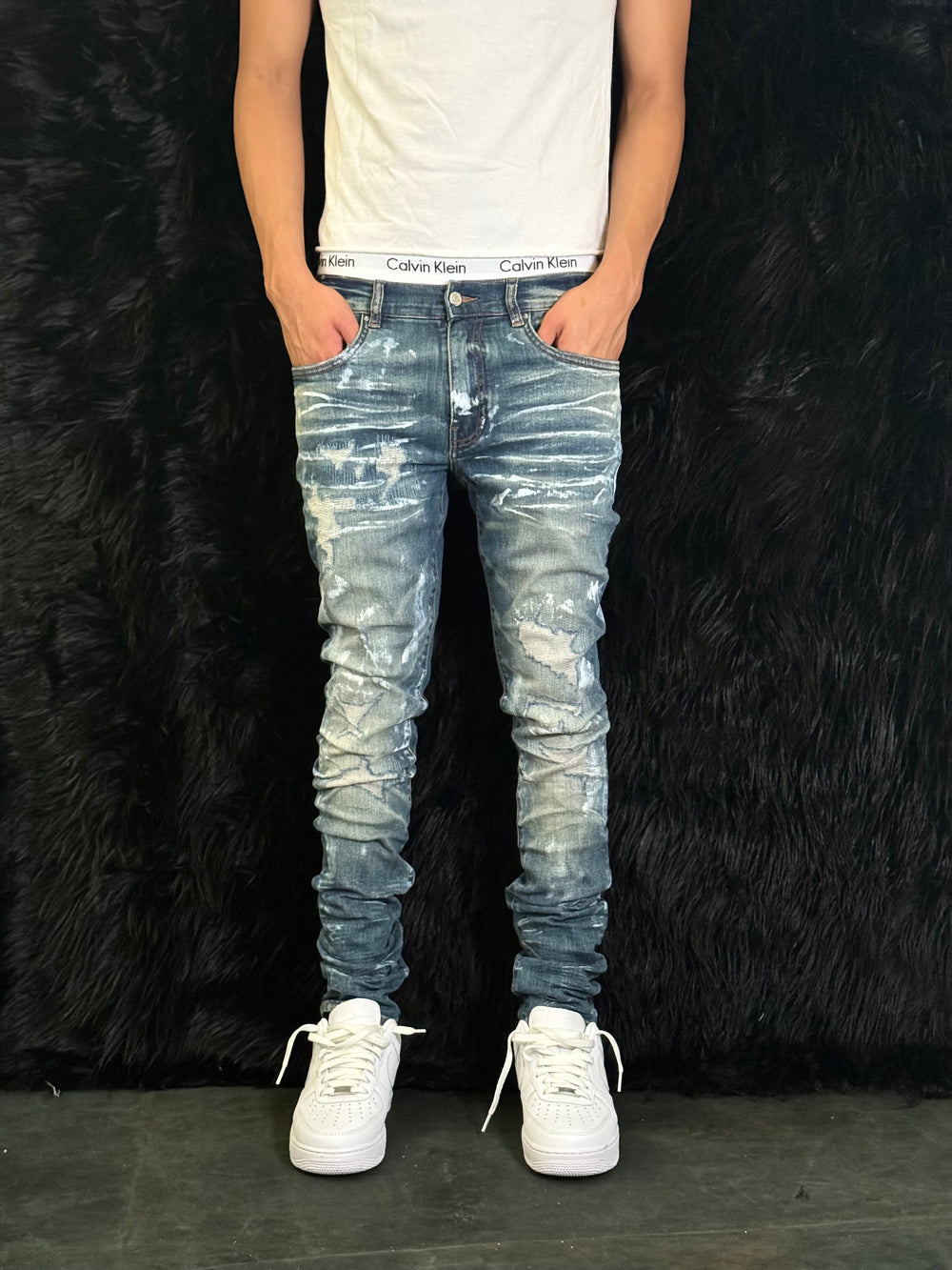 Paint Splatter Jean