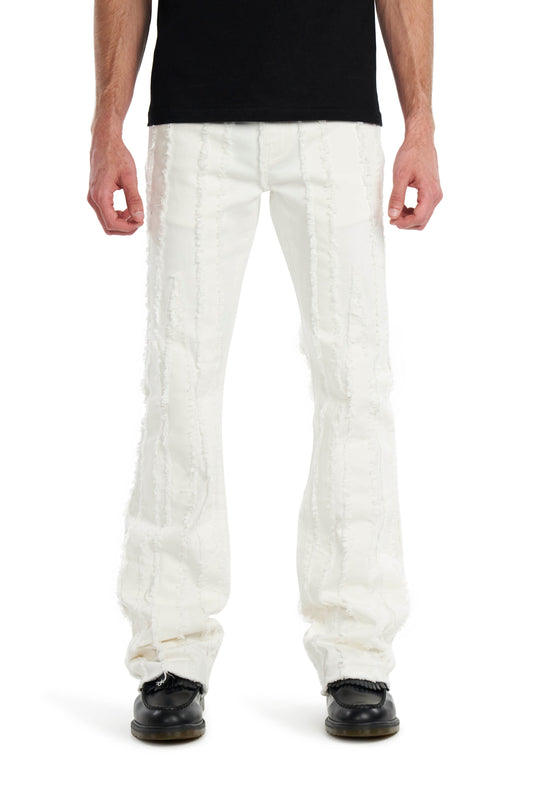 White Fray Bootcut