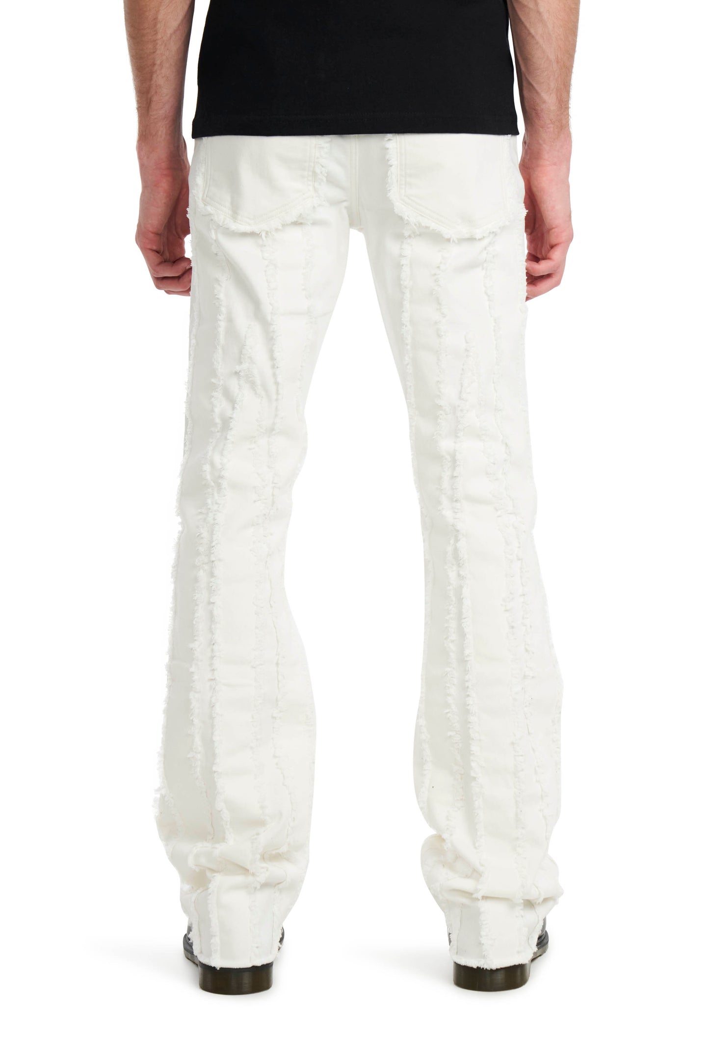 White Fray Bootcut