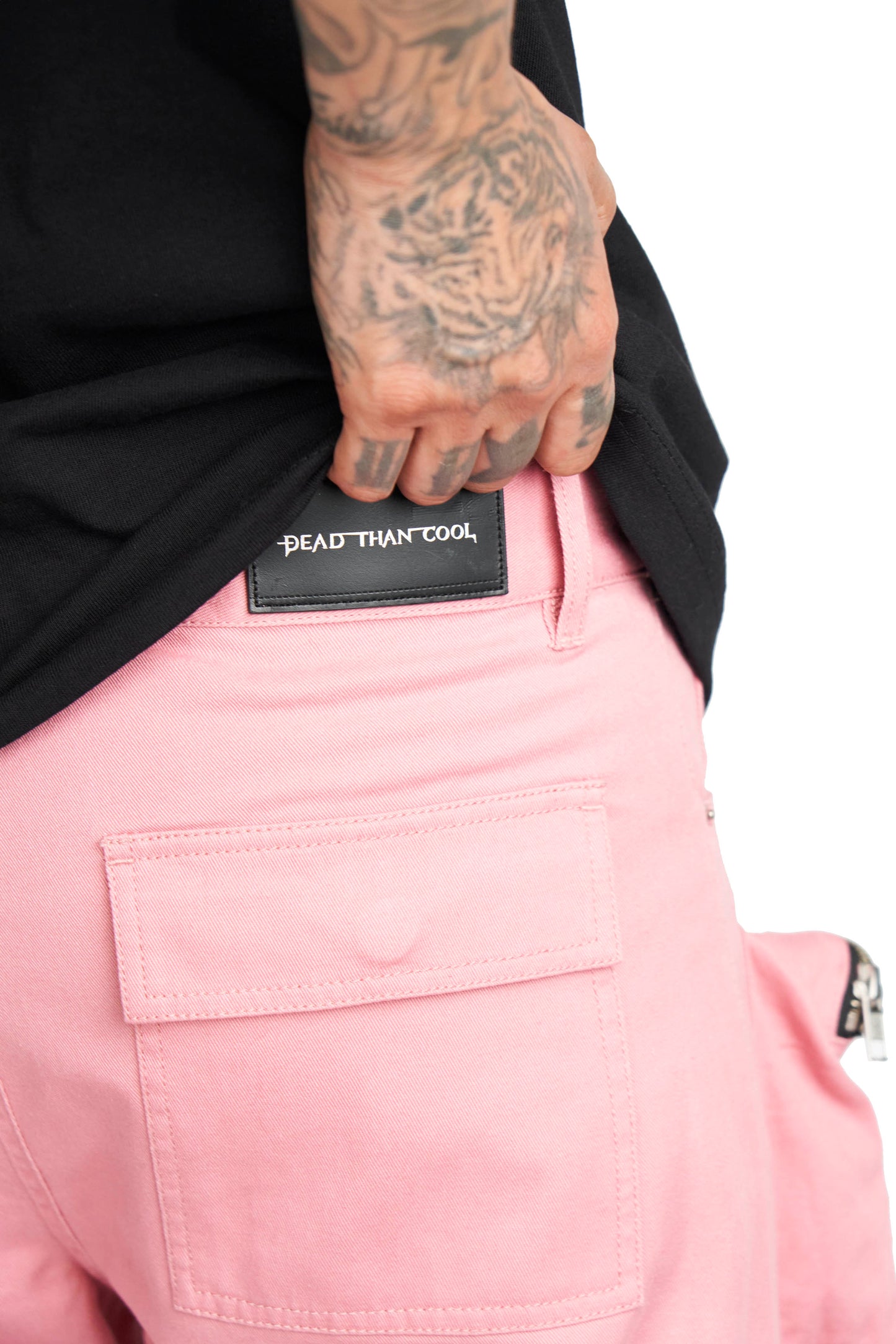 Pink 3D Pocket Cargo Pants