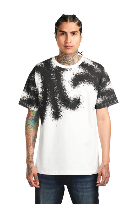 White Spray Graffiti Tee